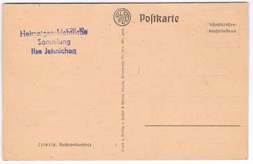 AK Leipzig. Buchhändlerbörse. Postkarte, Verlag Fischer & Wittig, gebraucht, gut