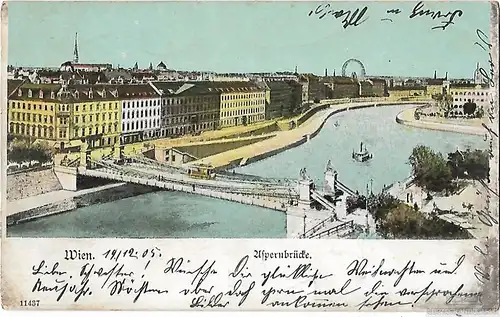 AK Wien. Aspernbrücke. ca. 1911, Postkarte. Serien Nr, ca. 1911, gebraucht, gut