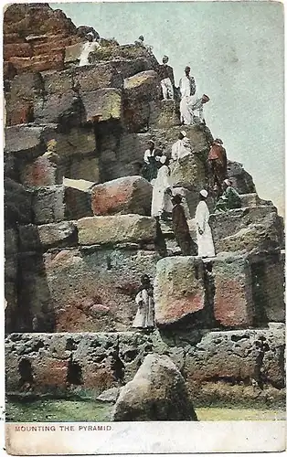 AK Mounting the Pyramid. ca. 1907, Postkarte. Serien Nr, ca. 1907