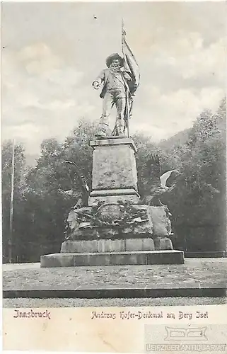 AK Innsbruck. Andreas Hofer Denkmal am Berg Isel. ca. 1913, Postkarte. Ca. 1913