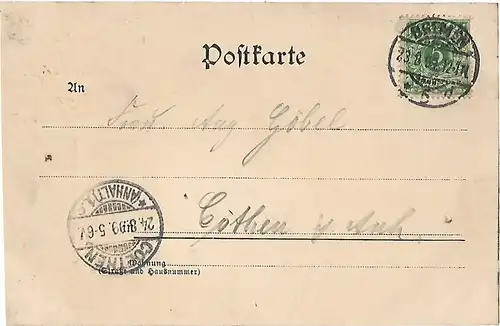 AK Gruss aus Bremen. Rathaus. ca. 1899, Postkarte. Ca. 1899, gebraucht, gut