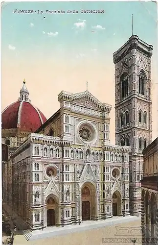 AK Firenze. La Facciata della Cattedrale. ca. 1915, Postkarte. Ca. 1915