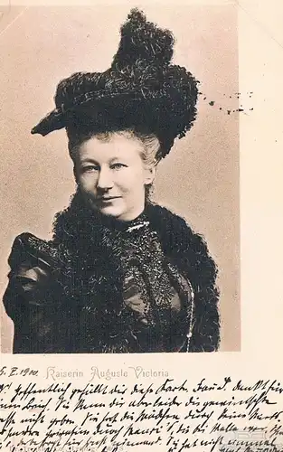 AK Kaiserin Auguste Victoria. ca. 1900, Postkarte, gebraucht, gut