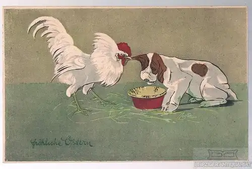 AK Fröhliche Ostern, Postkarte. Osterkarte. Nr. 157, 1912, Verag H. Ch
