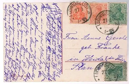 AK Herzlichste Ostergrüsse, Postkarte. Osterkarte, ca. 1921, gebraucht, gut