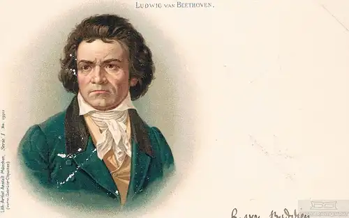 AK Ludwig van Beethoven, Postkarte. Serie 1 No. 15912, Lith.-Artist. Anstalt