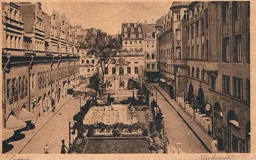AK Leipzig. Naschmarkt. ca. 1925, Postkarte. 1925, Verlag R. Schlothauer