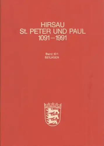 Buch: Hirsau St. Peter und Paul, ohne Verlag, Band 10/1, Beilagen