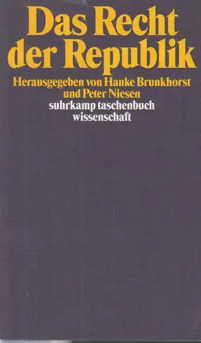 Buch: Das Recht der Republik, Niesen, Brunkhorst, 1999, Suhrkamp Verlag