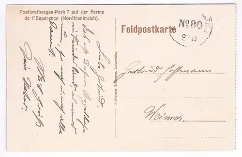 AK Die Kegelbahn. Postkarte, gebraucht, gut, Feldpost, gelaufen