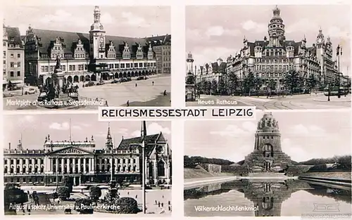 AK Reichsmessestadt Leipzig (mehrere Motive), Postkarte. Nr. 100, gebraucht, gut