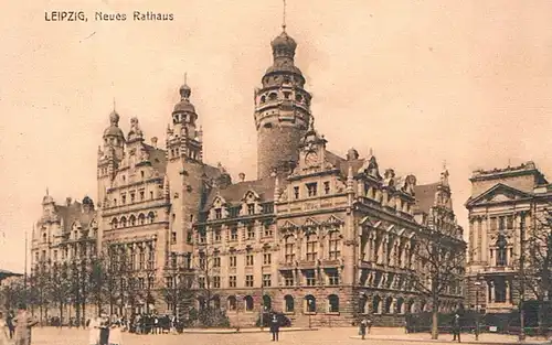 AK Leipzig. Neues Rathaus. ca. 1911, Postkarte. Nr. 851, 1911, gebraucht, gut