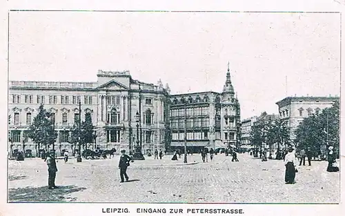 AK Leipzig. Eingang zur Petersstraße, Postkarte, gebraucht, gut