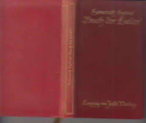 Buch: Buch der Lieder, Heine, Heinrich, O.J., Inselverlag, Lederband, gut