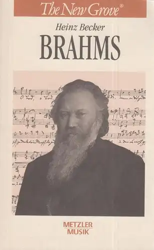 Buch: Brahms, Becker, Heinz, 1993, Verlag J. B. Metzler, gebraucht, gut