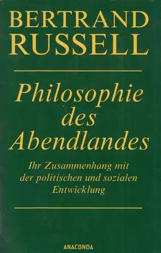 Buch: Philosophie des Abendlandes, Russell, Bertrand, 2012, Anaconda Verlag