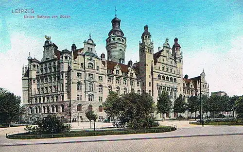 AK Leipzig. Neues Rathaus von Süden, Postkarte. No. 471, Verlag Trinks & Co