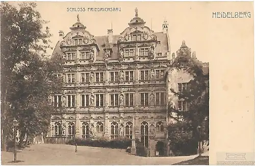 AK Heidelberg. Schloss Friedrichsbau. ca. 1907, Postkarte. Serien Nr, ca. 1907