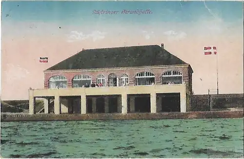 AK Rüstringer Strandhalle. ca. 1921, Postkarte. Serien Nr, ca. 1921