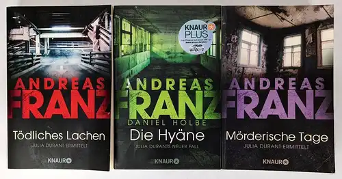 3 Bücher Andreas Franz: Tödliches Lachen / Mörderische Tage / Die Hyäne, Knaur