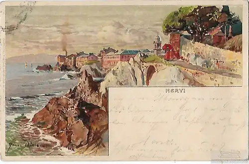 AK Nervi. ca. 1908, Postkarte. Ca. 1908, Verlag Wolfrum & Hauptmann