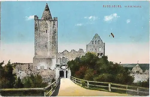 AK Rudelsburg. Burgeingang. ca. 1912, Postkarte. Ca. 1912, Verlag Ottmar Zieher