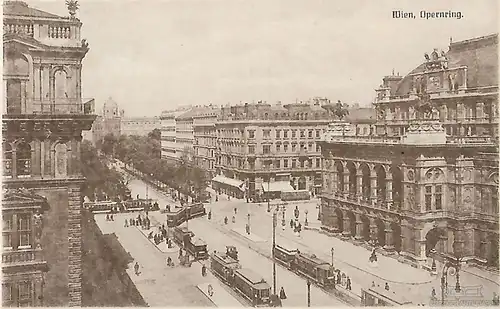 AK Wien. Opernring. ca. 1924, Postkarte. Ca. 1924, gebraucht, gut