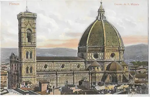 AK Firenze. Duomo da S. Michele. ca. 1908, Postkarte. Serien Nr, ca. 1908