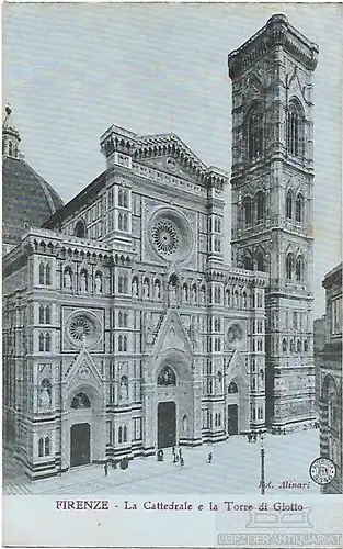 AK Firenze. La Cattedrale e la Torre di Giotto. ca. 1908, Postkarte. Ca. 1908