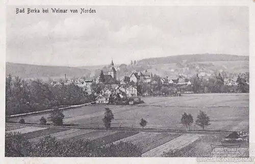 AK Bad Berka bei Weimar von Norden. ca. 1919, Postkarte. Serien Nr, ca. 1919
