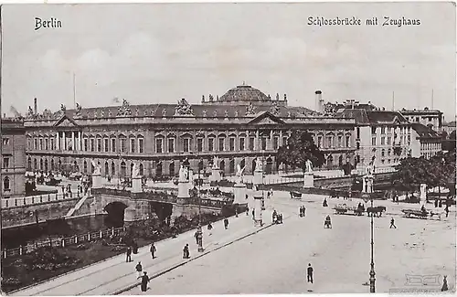 AK Berlin. Schlossbrücke mit Zeughaus. ca. 1907, Postkarte. Ca. 1907