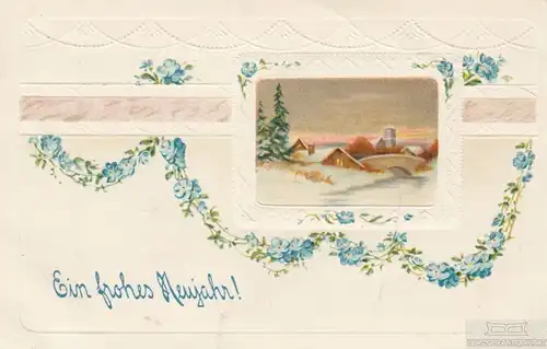 AK Ein frohes Neujahr!, Postkarte. Neujahrskarte, 1914, gebraucht, gut