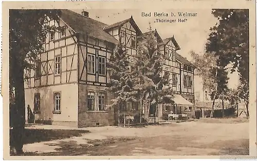 AK Bad Berka b. Weimar. Thüringer Hof. ca. 1919, Postkarte. Serien-Nr, ca. 1919