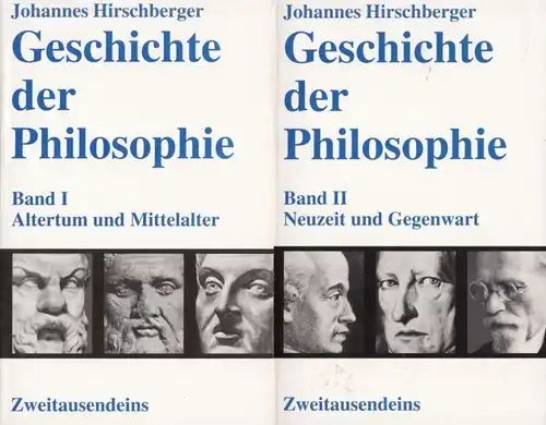 Buch: Geschichte der Philosophie, Hirschberger, Johannes. 2 Bände, ca. 1990