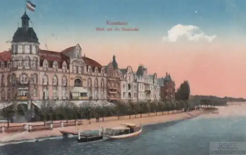 AK Konstanz. Blick auf die Seestraße. ca. 1920, Postkarte. Serien Nr, ca. 1920