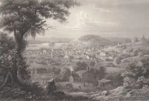 St. Joseph (Missouri). aus Meyers Universum, Stahlstich. Kunstgrafik, ca. 1850
