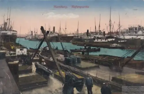 AK Hamburg. Hafenpartie. ca. 1919, Postkarte. Serien Nr, ca. 1919, ohne Verlag