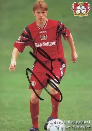 Andreas Neuendorf Autogrammkarte. Signiert. Bayer 04 Leverkusen, gebraucht, gut