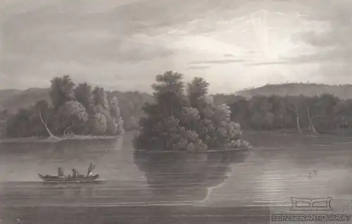 The Upper Mississippi (Minnesota). aus Meyers Universum, Stahlstich. Kunstgrafik