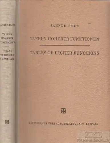 Buch: Tafeln Höherer Funktionen. Tables og higher functions, Janke-Emde. 1952