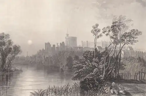 Windsor Castle. aus Meyers Universum, Stahlstich. Kunstgrafik, 1850