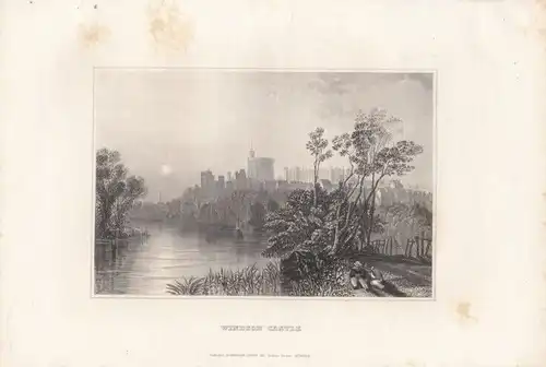 Windsor Castle. aus Meyers Universum, Stahlstich. Kunstgrafik, 1850