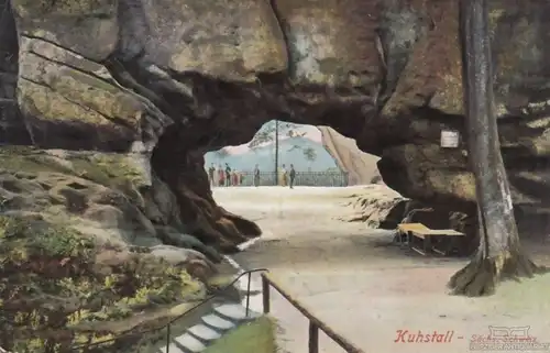 AK Kuhstall. Sächsische Schweiz. ca. 1910, Postkarte. Serien Nr, ca. 1910