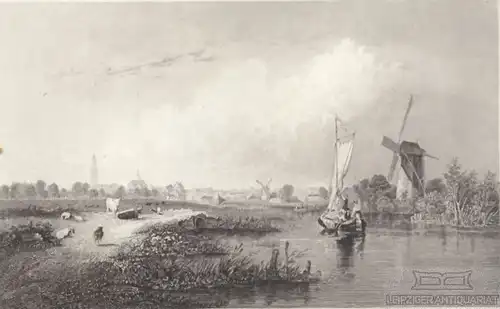 Haag. aus Meyers Universum, Stahlstich. Kunstgrafik, 1850, gebraucht, gut