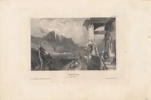 Insbruck in Tyrol. aus Meyers Universum, Stahlstich. Kunstgrafik, 1850