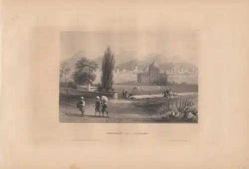 Schiras in Persien. aus Meyers Universum, Stahlstich. Kunstgrafik, 1850