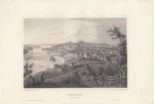 Weston (Missouri). aus Meyers Universum, Stahlstich. Kunstgrafik, 1850