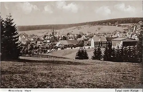 AK Braunlage. Harz. Total vom Kolge. ca. 1910, Postkarte. Ca. 1910