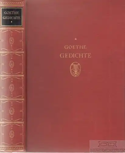 Buch: Goethes Gedichte, Goethe, Bibliographisches Institut, gebraucht, gut