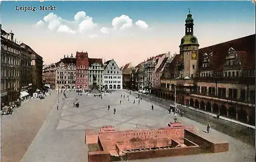 AK Leipzig. Markt. ca.1906